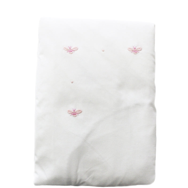 Crib Fitted Sheet Baby Bee Pink