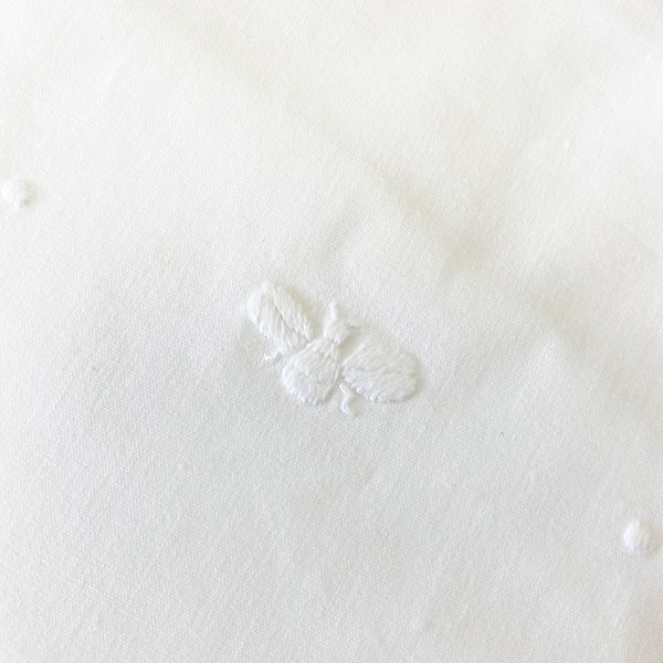 Crib Fitted Sheet Baby Bee White
