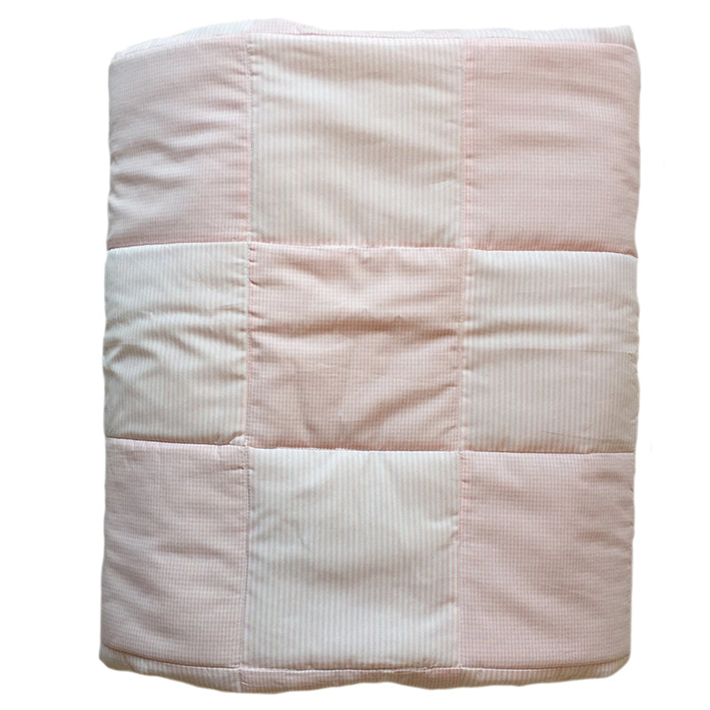 Crib Size Quilt Pink Gingham