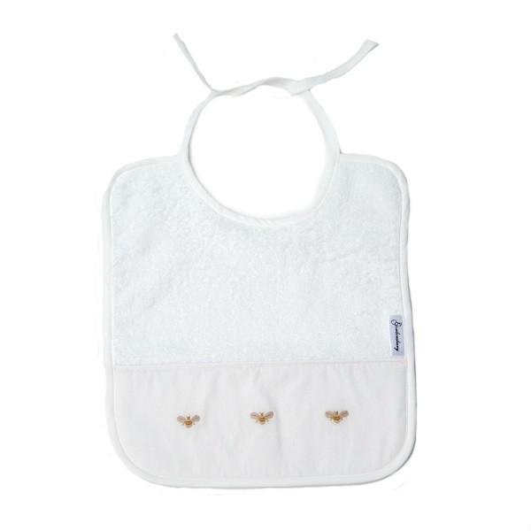 Baby Terry Bib Baby Bees Beige