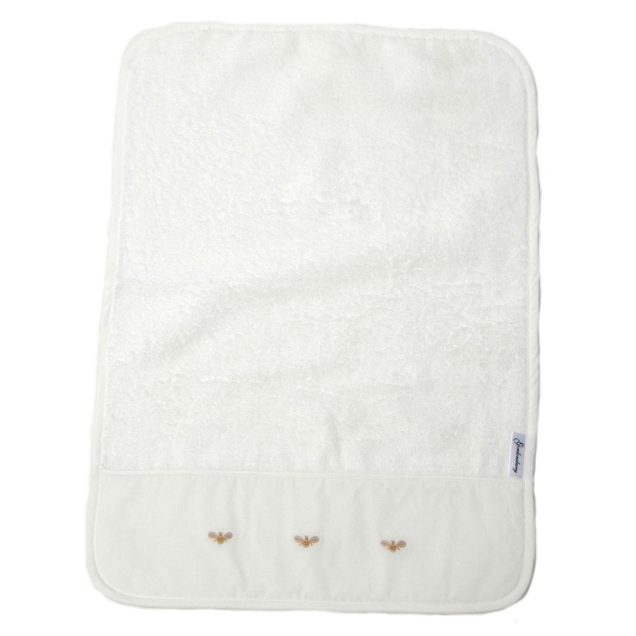 Baby Terry Cloth Burp Cloth Baby Bee Biege