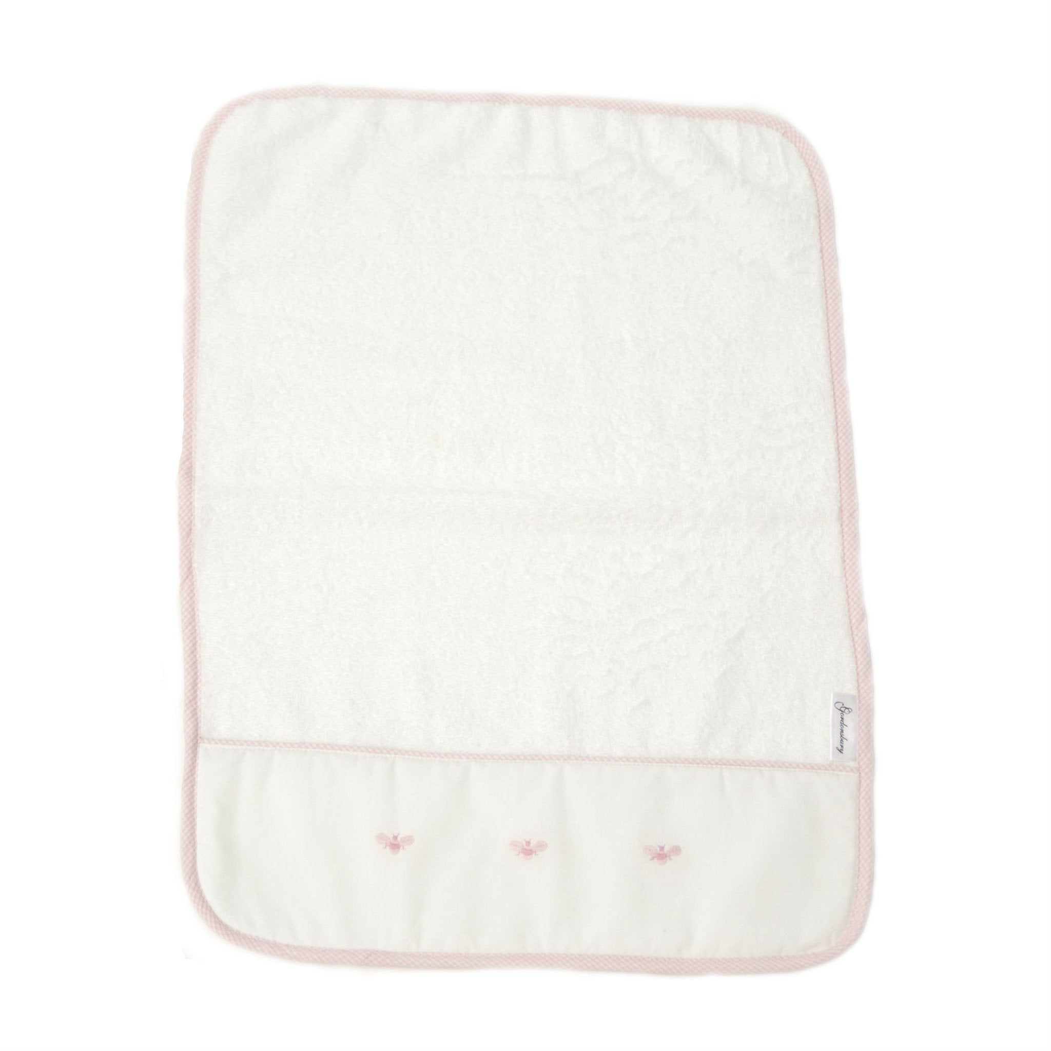 Baby Terry Burp Cloth Baby Bee Pink