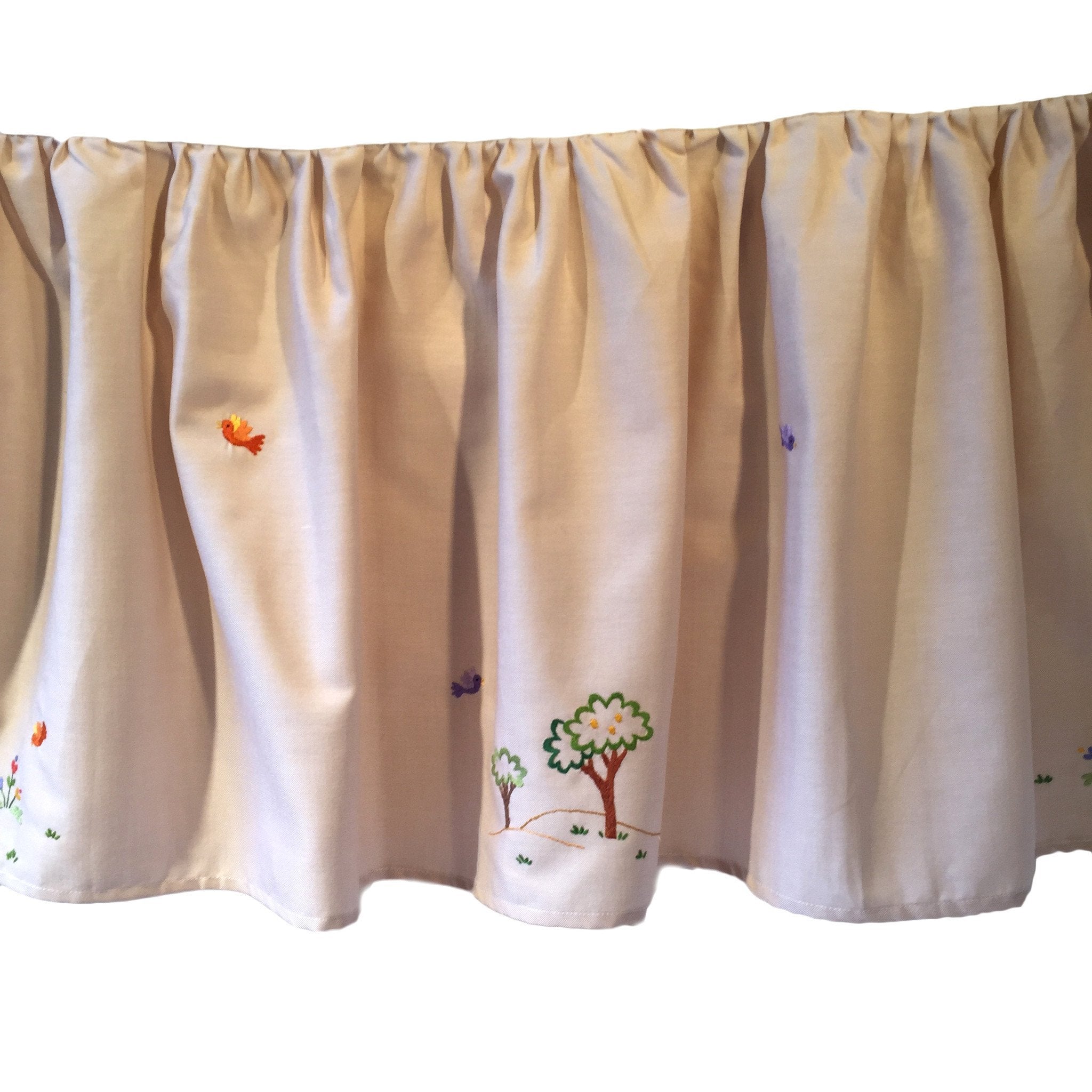 Crib Bed Skirt Monkey Business Beige