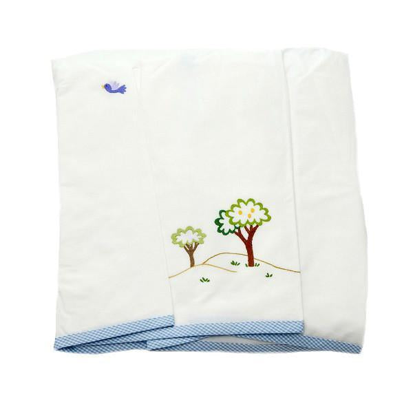 Crib Bed Skirt Monkey Business Blue