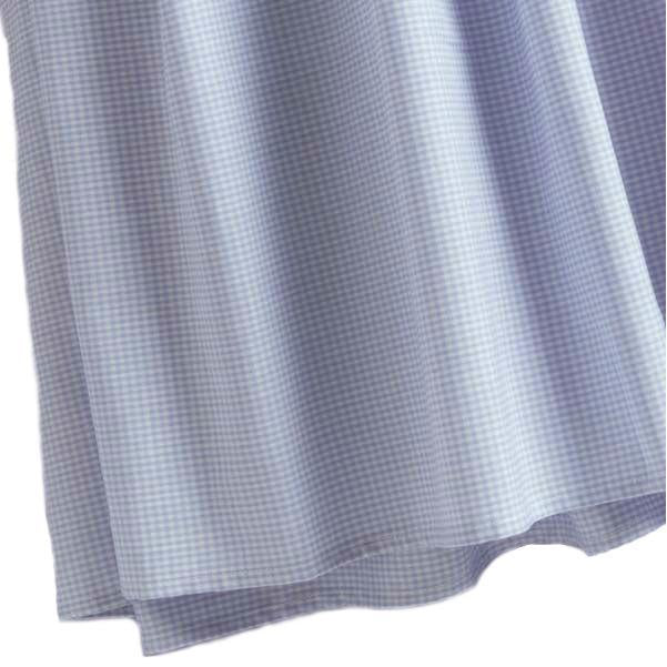 Crib Bed Skirt With Blue Gingham