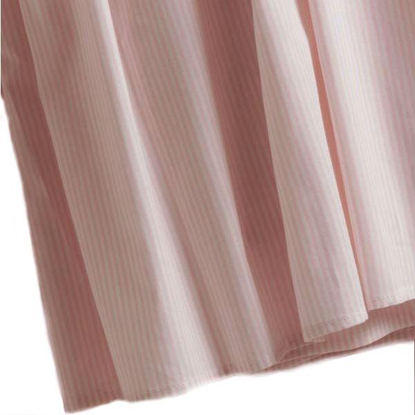 Crib Bed Skirt With Pink Stripe