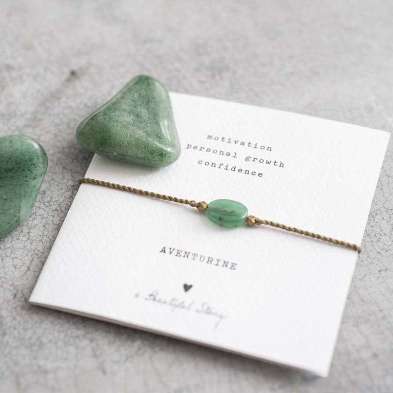 Gemstone Aventurine Gold Bracelet