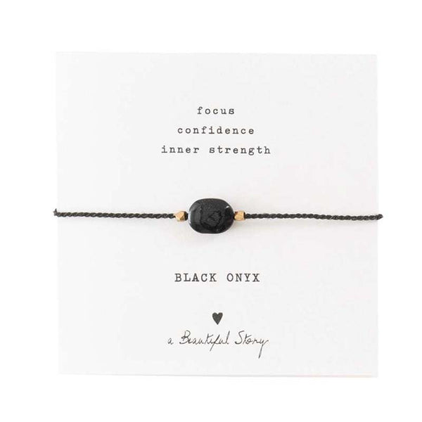 Gemstone Black Onyx Gold Bracelet