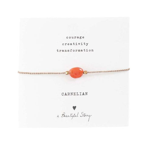 Gemstone Carnelian Gold Bracelet