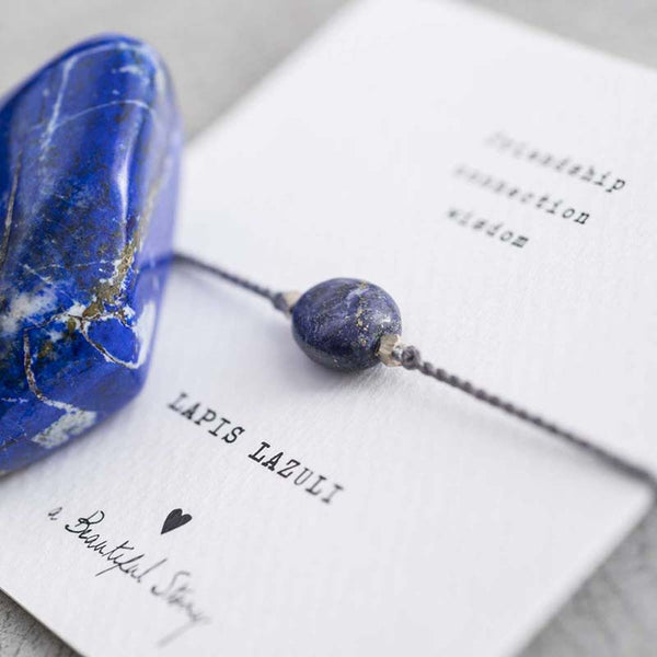 Gemstone Lapis Lazuli Silver Bracelet