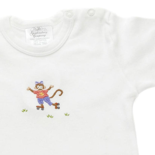Toddler T-Shirt Girl Monkey Business Green 6-12 Months