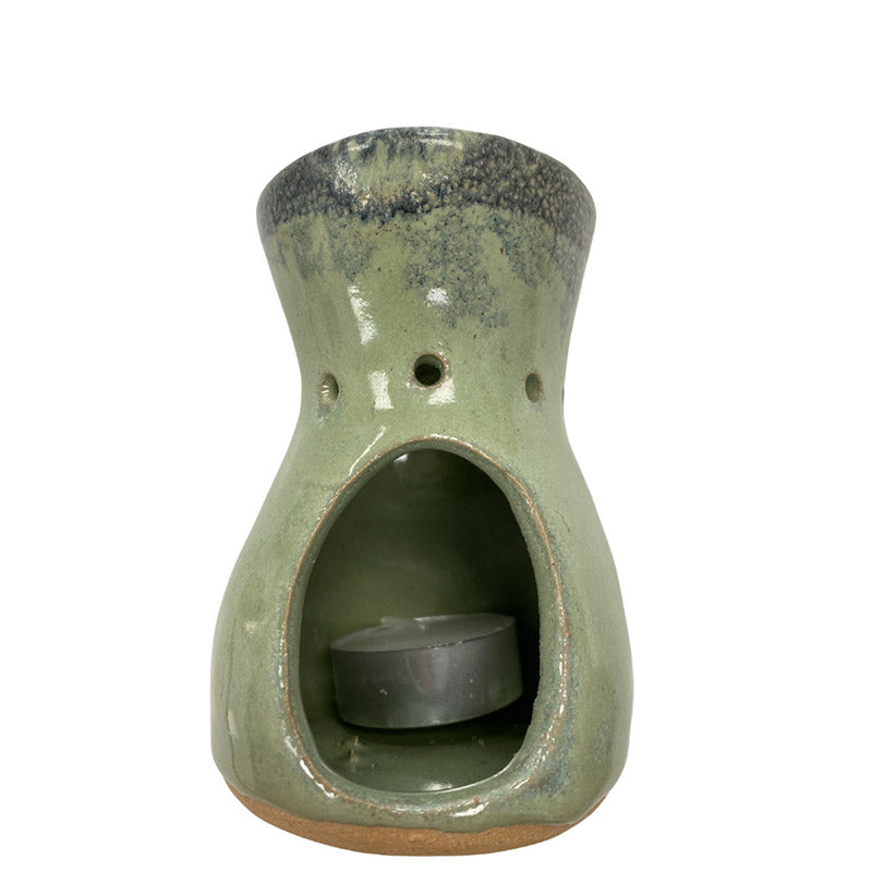 Ceramic Handmade Oil Burner Green