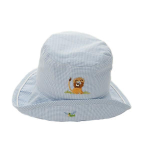 Toddler Sun Hat On Safari Blue 6-12 Months