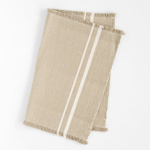 Handwoven Placemat Stone Stripe