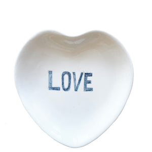 heart shaped ceramic plate