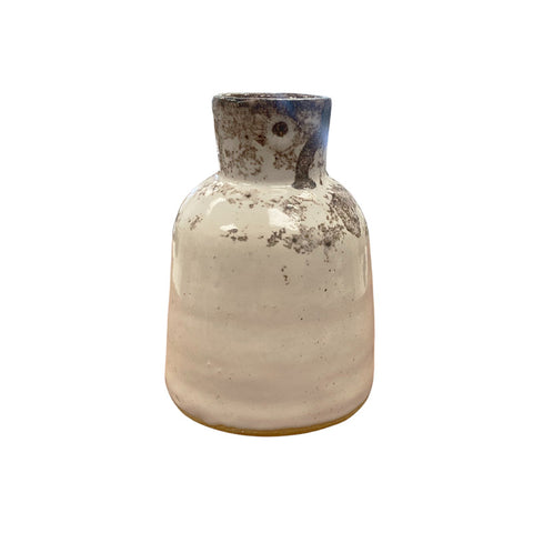 Ceramic Modern Diffuser Pot White and Mason Stain 