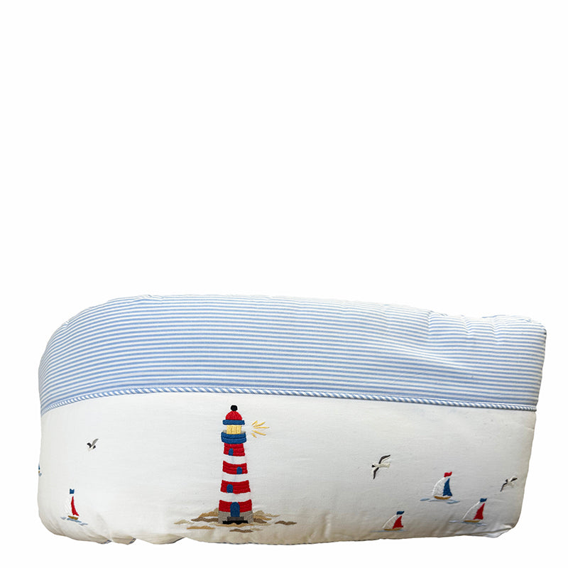 Crib Bumper Nautical Blue Trim