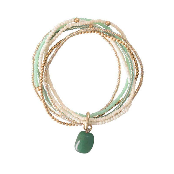 Nirmala Aventurine Gold Bracelet