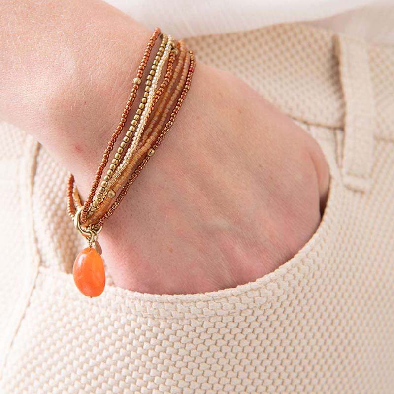 Nirmala Carnelian Gold Bracelet