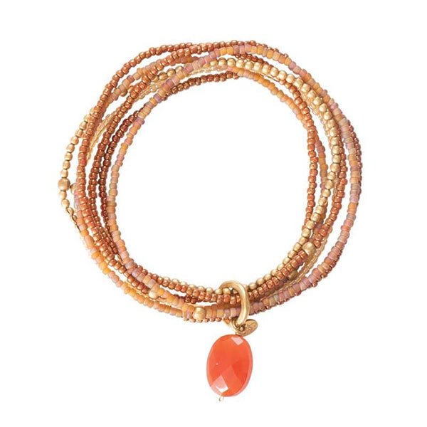 Nirmala Carnelian Gold Bracelet