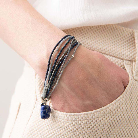 Nirmala Lapis Lazuli Silver Bracelet