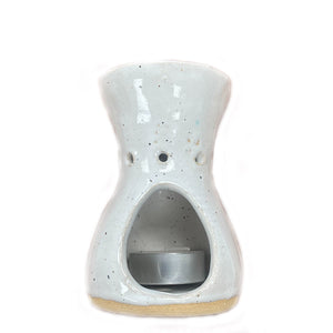 Ceramic Handmade Oil Burner White Speckle