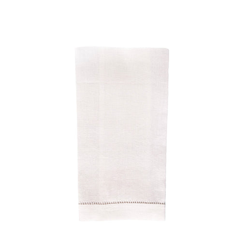 Pure Linen Guest Towel - White