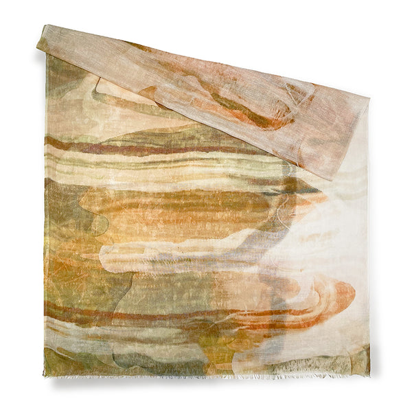 Rust Linen Silk Scarf