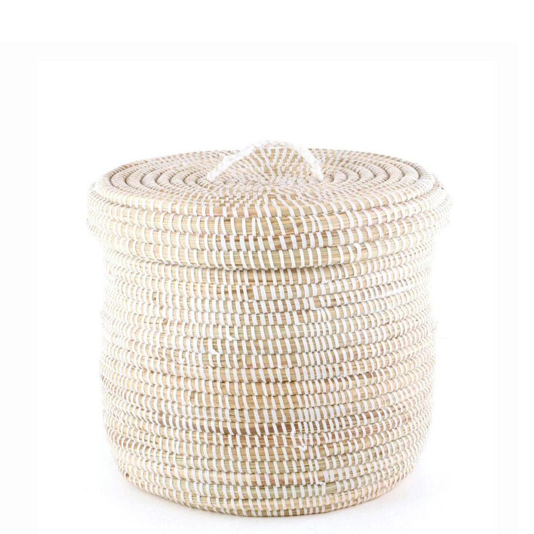Senegalese Storage Basket White