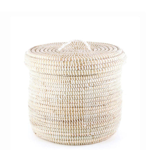 Senegalese Storage Basket White