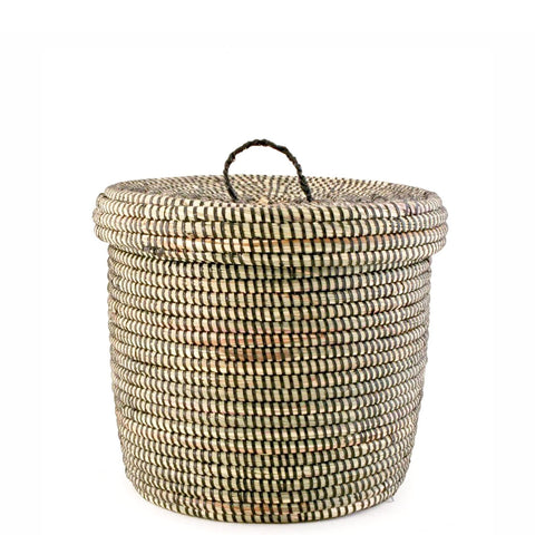 Senegalese Storage Basket Black