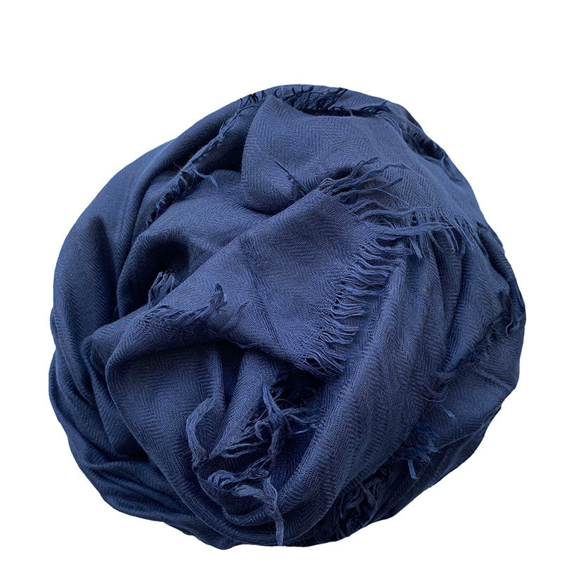 Rubyzaar Cashmere Shawl Navy