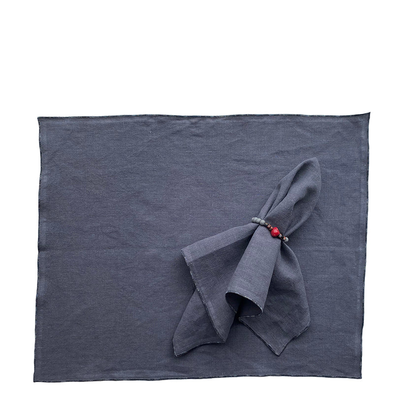 Stonewashed Linen Napkin Charcoal