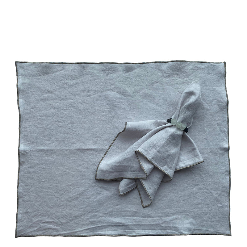 Stonewashed Linen Napkin Light Grey