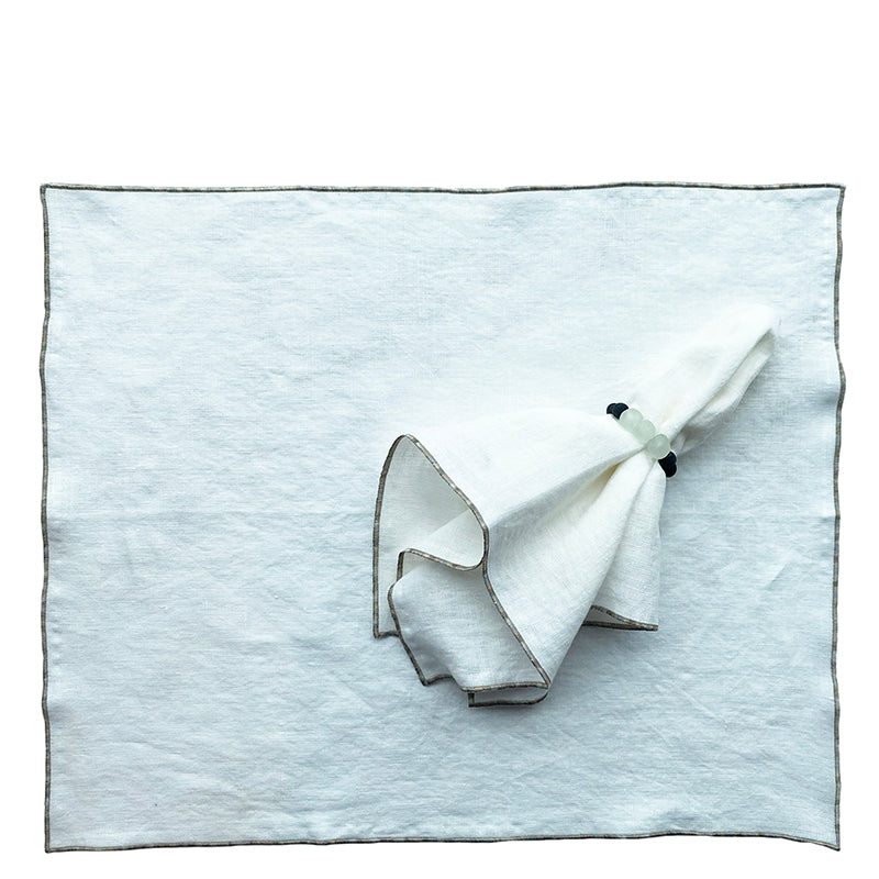 Stonewashed Linen Napkin White