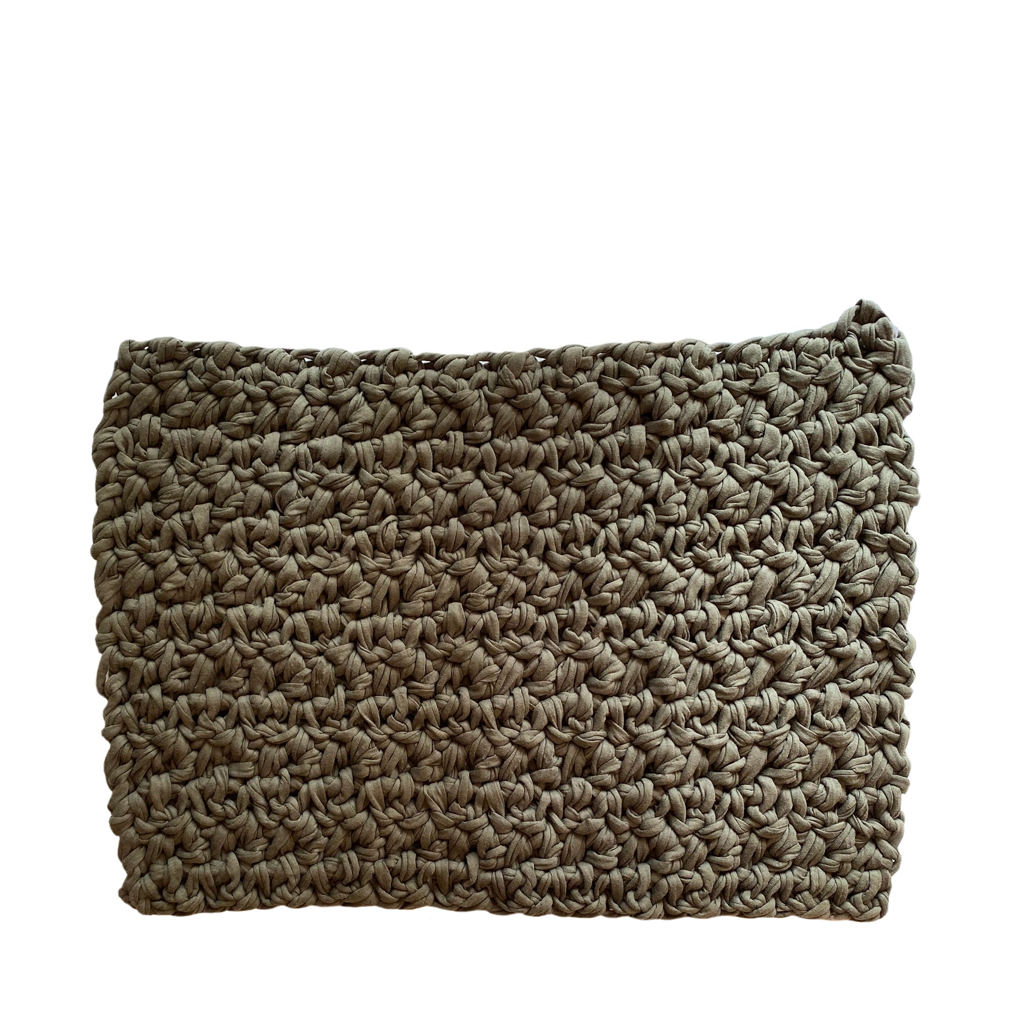 chunky cotton bath mat olive green 