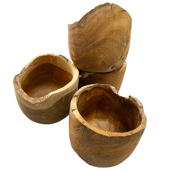 Organic Shape Teak Medium Bowl
