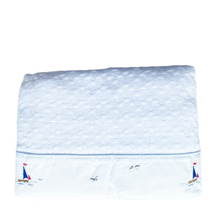 Cotton Blanket - Twin - Nautical Blue
