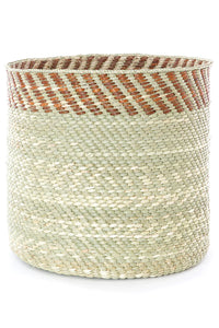 iringa tanzania baskets with brown striped rim
