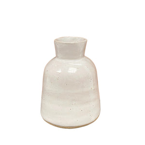 Ceramic Modern Tall Diffuser Pot White Speckle