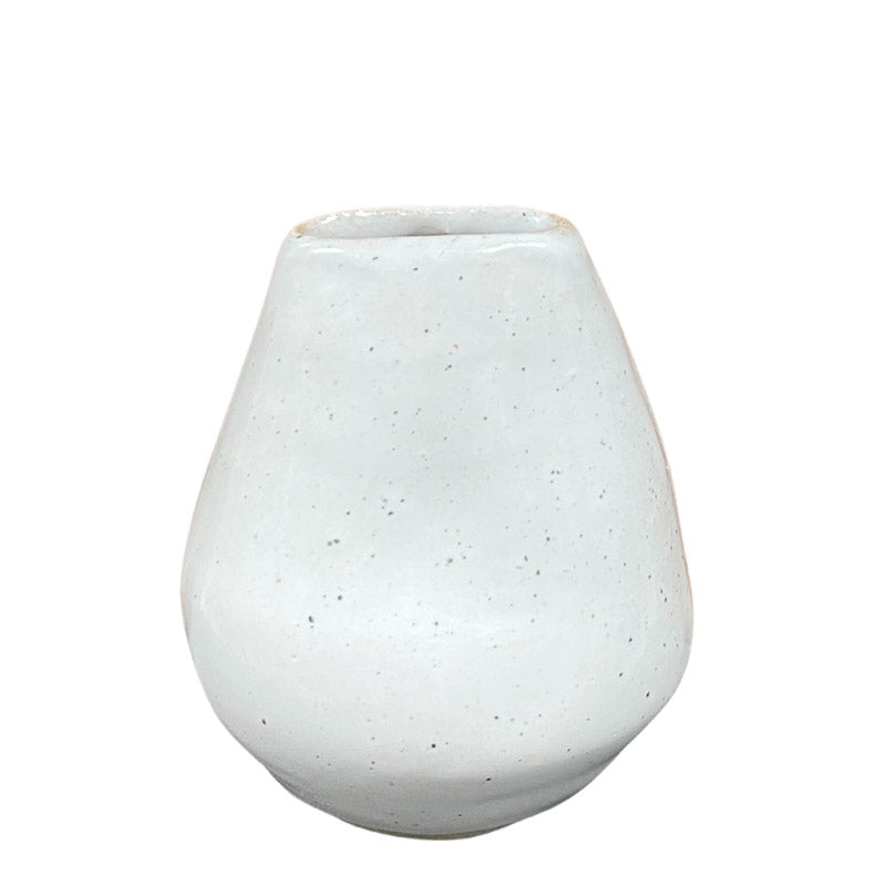 Teardrop Handmade Pot - White Speckle